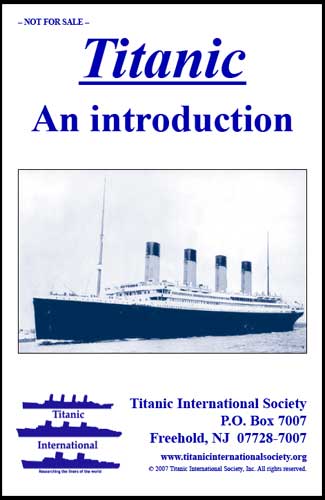 Titanic Information Booklet